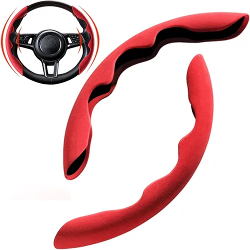 Vista 9 de Funda antideslizante para volante, protector segmentado seguro y antideslizante, accesorio de automóvil y duradero, fácil de instalar para volantes