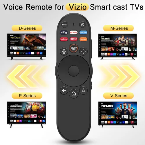Vista 3 de Mando a distancia de voz para control remoto de Smart TV Vizio, XRT270 Mando a distancia de voz Bluetooth para VIZIO SmartCast D/P/M/V-Series 4K