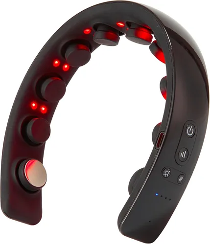 Vista 10 de Master Massage H2 Electric Scalp Massager for Head Massage with Heating-10 Vibrating Contact, Stress Relief Hairband Design (Black & Blue Set)