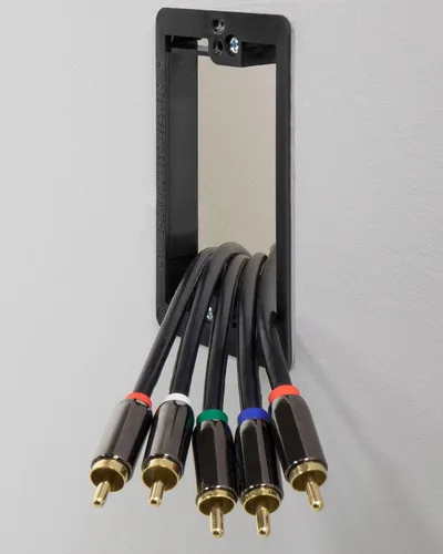 Vista 7 de Fosmon Placa de pared de 1 cuerpo de apertura estilo de brocha para pasar cables de bajo voltaje. Placa para instalar en la pared