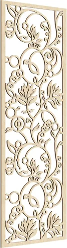 Vista 5 de Ekena Millwork WALW10X25X0250CAPCH Paneles de pared de madera con calado decorativo caspio, 9 3/8 pulgadas de ancho x 24 3/8 pulgadas de alto, cereza