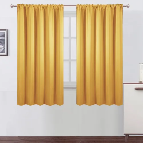 Vista 29 de LEMOMO Cortinas opacas grises, 52 x 84 pulgadas, juego de 2 paneles de cortinas opacas con aislamiento térmico para oscurecer la habitación