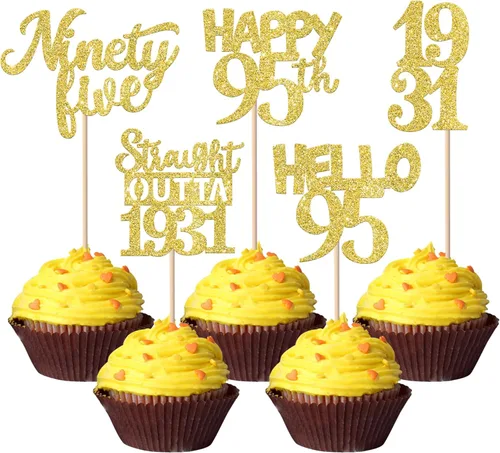 Vista 86 de 30 piezas de decoraciones para pastel de cumpleaños número 10, decoraciones de cupcakes negras con brillo, 10 feliz cumple, directo desde 2016, 10