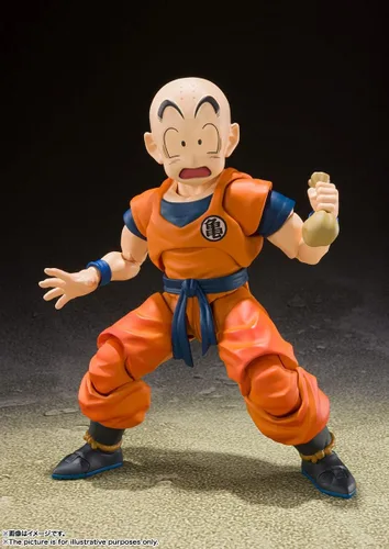 Vista 6 de TAMASHII NATIONS - Dragon Ball Z - Figura de acción de Krillin Earth's Strongest Man, Bandai Spirits S.H.Figuarts