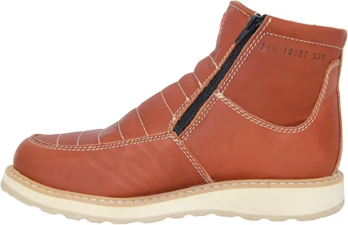 Vista 3 de The Western Shops - Botas de trabajo de cuero con doble cremallera para hombre