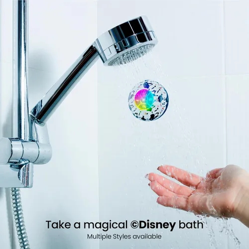 Vista 7 de iJoy Disney Mickey Mouse and Friends - Altavoz de ducha LED Bluetooth - Altavoz a prueba de salpicaduras con controles táctiles + 5 horas