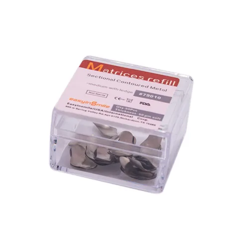 Vista 3 de SNAWOP Bandas de matriz dental 50μm Diente Interproximal Seccional Contorneado Matrices Metálicas Recarga 100PCS Sistema de Matriz Suave