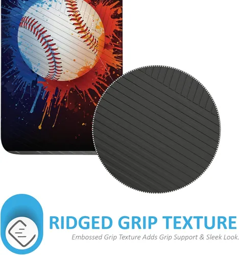 Vista 3 de CasesOnDeck Funda para Apple iPhone XR (2018) / 10 R de 6.1 pulgadas, protección contra caídas híbrida de doble capa (béisbol)