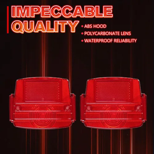 Vista 3 de A & UTV PRO Carcasa de luz trasera para Kawasaki Mule 1990-2020, accesorios de lente de la lámpara de freno trasero, rojo, repuesto OEM #