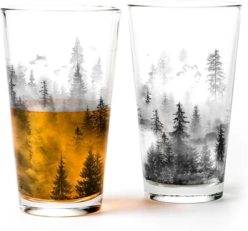 Vista 22 de Vasos de Pinta de Black Lantern – Vasos de Cerveza para Entusiastas de la Cerveza Artesanal - Juego de Dos Vasos de 16 oz. - Vasos de Cóctel