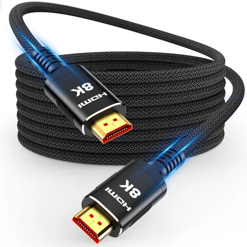 Vista 12 de Snowkids Cable de fibra óptica HDMI 8K 2.1 de 50 pies de largo, cables HDMI de alta velocidad de 48Gbps unidireccionales, cable compatible con 4K