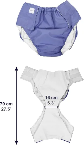 Vista 4 de KMINA Funda reutilizable para pañales para adultos, impermeable, unisex, para incontinencia, ajustable, a prueba de fugas, lavable, fabricado