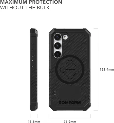 Vista 8 de Rokform - Funda para Galaxy S23, Serie Resistente, Carcasa Magnética con Bloqueo de Giro, Funda Blindada Probada contra Caídas (Negro)