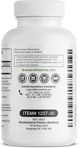 Vista 6 de Bronson Berberina como berberina HCI Berberis Aristata 500mg por cápsula vegetariana sin OMG, 30 cápsulas vegetarianas