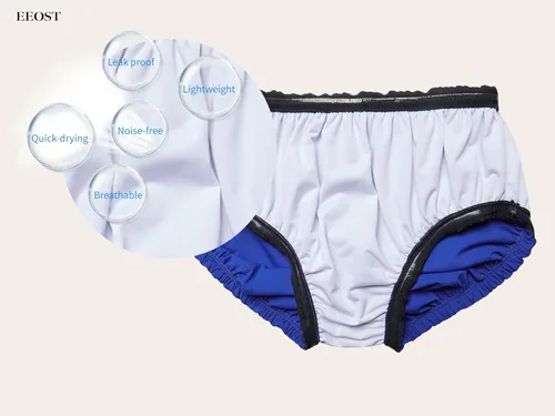 Vista 4 de Pañales de natación reutilizables para jóvenes, para incontinencia, impermeables, a prueba de fugas, unisex (XS, azul)