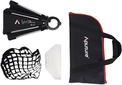 Vista 6 de Aputure Light Dome 40 - Mini caja de luz circular de 15.75 pulgadas con diseño de 8 esquinas con soporte ProLock, forro plateado reflectante