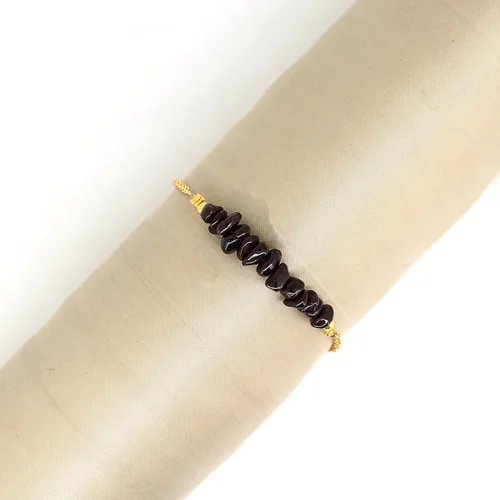 Vista 51 de Gempires Natural Chips Bar Bracelet, Energy Healing Crystals, Birthday, Gift for Her, Gemstone Jewelry 8 inch