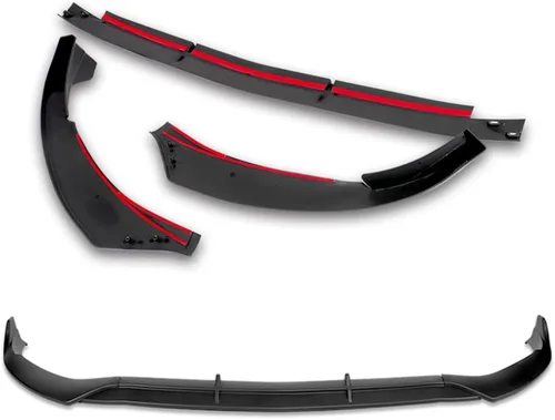 Vista 4 de Q1-TECH, borde de parachoques delantero compatible con Mercedes-Benz Clase C W206 C43 / C300 2022-2025, alerón de parachoques delantero, kit