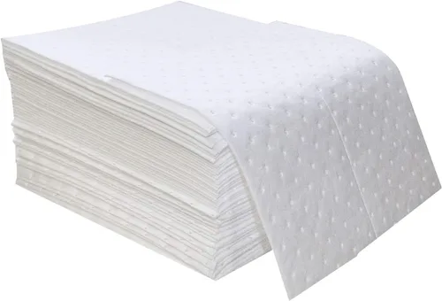 Vista 8 de ATERET Esterilla de aceite I Almohadilla absorbente universal de peso medio I 15" x 18" I 100 almohadillas absorbentes universales I Gris