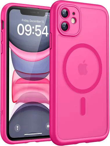 Vista 167 de TOCOL Funda para iPhone 11, compatible con Magsafe, protección completa de cámara, imanes integrados, protección contra caídas, funda translúcida