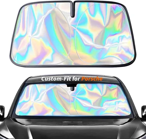 Parasol a medida para el parabrisas de Porsche, cubierta de parasol de automóvil con bloqueo UV para ventana delantera del automóvil con cubierta