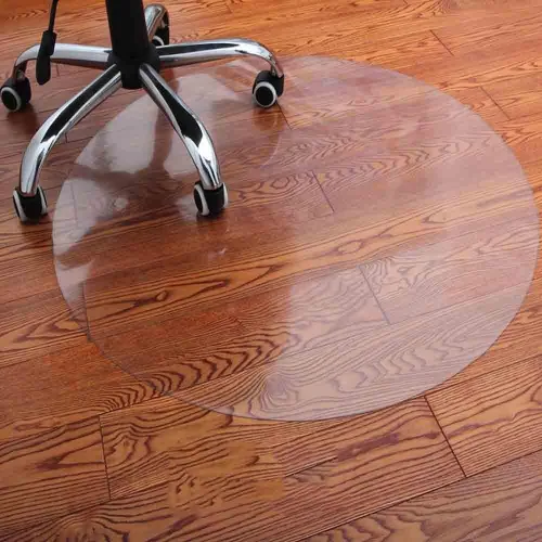 Vista 4 de Cubierta redonda de PVC transparente para mesa de comedor y sala de estar, protector de mesa de plástico transparente, protector de mesa
