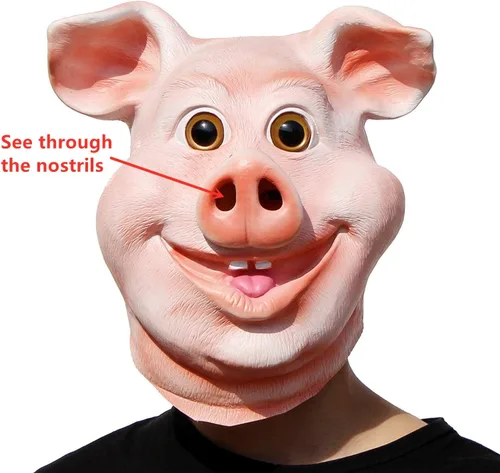 Vista 3 de PartyHop - Máscara de cerdo feliz