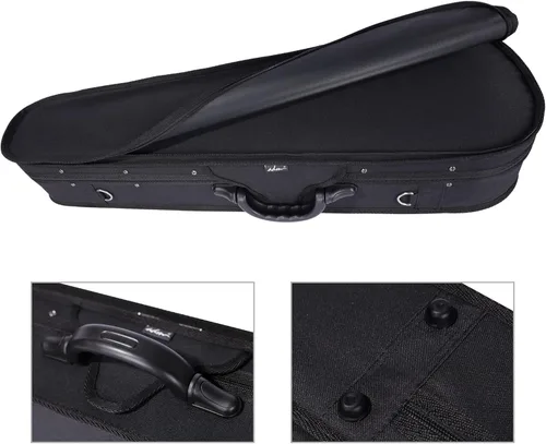 Vista 6 de Estuche básico, profesional, rígido, liviano, con forma triangular, para violín, de la marca ADM , Talla full