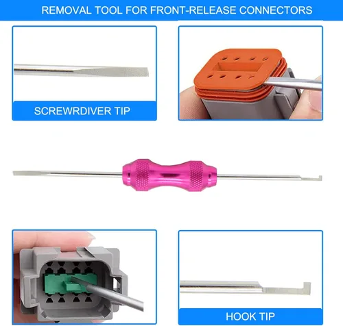 Vista 3 de 706 piezas para el kit de conectores Deutsch DT, gris 2 3 4 6 8 12 pines para conectores DT con contactos sólidos, herramienta de extracción