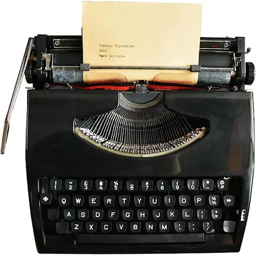 Máquina de escribir clásica nostalgia, manual portátil para notas, letras, escritura creativa, regalo de colección retro