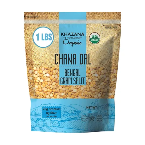 Vista 7 de Khazana Orgánico Chana Dal 7lb - Bengala Gram Split - Sin OMG, sin gluten y Kosher - Lentejas auténticas de la India