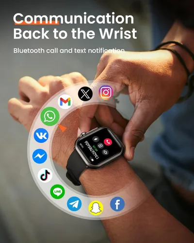 Vista 5 de RUXINGX Smart Watch for Women Men Smartwatch with SpO2 Sleep Track & Heart Rate Monitor, Bluetooth Calling for iPhone Android, 30-Day Long Battery