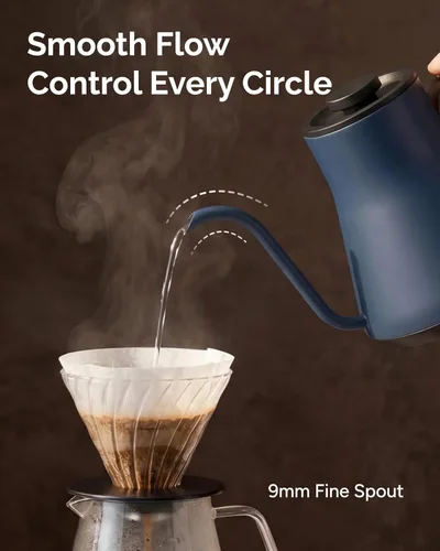 Vista 4 de Hervidores eléctricos, hervidor eléctrico de cuello de cisne INTASTING, control de temperatura ±1℉, interior de acero inoxidable, calentamiento