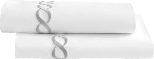 Vista 2 de Kassatex King Catena Bedding Collection - Edredón de edredón, color plateado