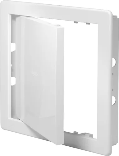 Vista 11 de Panel de acceso para puerta de 8 x 8 pulgadas, placa de cubierta de solapa de apertura blanca, cerradura de puerta de caja, pestillo