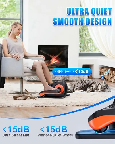 Vista 9 de Under Desk Elliptical Machine, Electric Elliptical Leg Exerciser for Seniors with 12 Adjustable, Portable Quiet Elliptical Exercise Machine, Seated