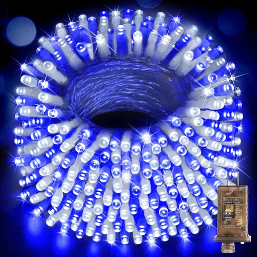 Vista 18 de Hezbjiti Luces de Cadena Navideñas LED de 1000 LED 403 Pies para Exteriores, 8 Modos de Iluminación IP44 Luces de Hadas Impermeables
