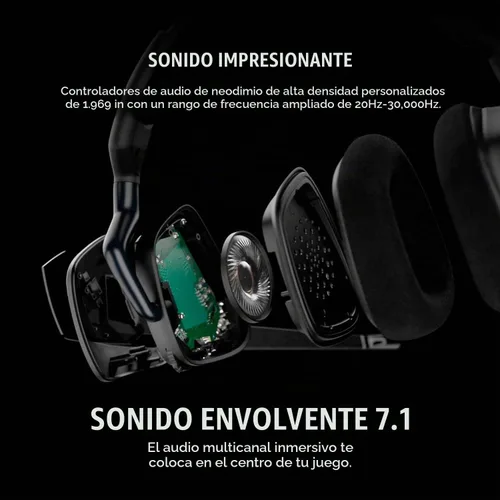 Vista 3 de Auriculares Corsair Void RGB Elite USB Premium para juegos con sonido envolvente 7.1, Carbon Negro