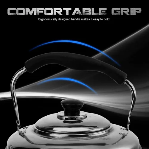 Vista 4 de DOITOOL Hervidor de té de acero inoxidable 6L, estufa de grado alimenticio, hervidor de té silbante, estufa clásica, tetera portátil para campamento