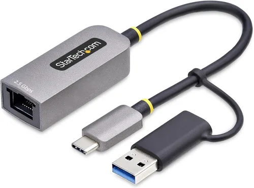 Vista 16 de StarTech.com adaptador de red de NIC con conexión Gigabit Ethernet y puerto USB, Negro
