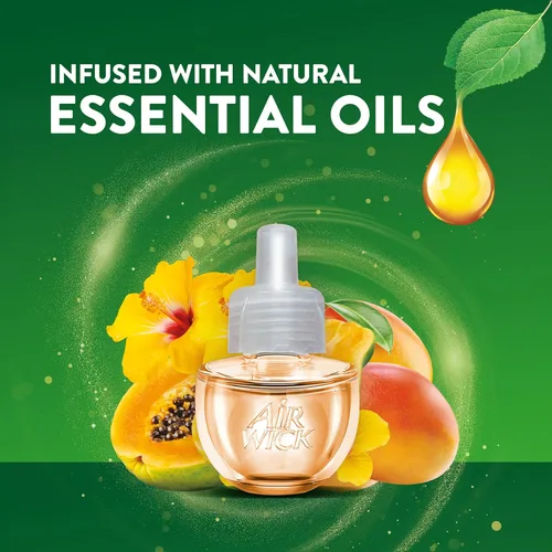 Vista 3 de Aceites perfumados Air Wick 0+4 Hawái Papaya exótica y flor de hibisco