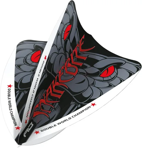 Vista 3 de RED DRAGON Peter Wright Snakebite Hardcore Ionic DWC Dart Vuelos - 3 juegos por paquete (9 vuelos de dardos en total)