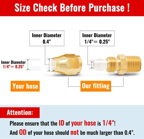 Vista 3 de SUNGATOR Accesorios de reparación de manguera de aire de 1/4 pulgadas, empalmadoras de manguera de aire NPT reutilizables de 1/4 pulgadas