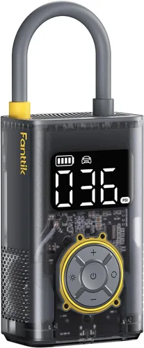 Fanttik X9 Pro Inflador de Neumáticos Portátil para Coche Compacto, Bomba Eléctrica de Inflado Rápido de 1 Minuto para Bicicleta con Medidor de