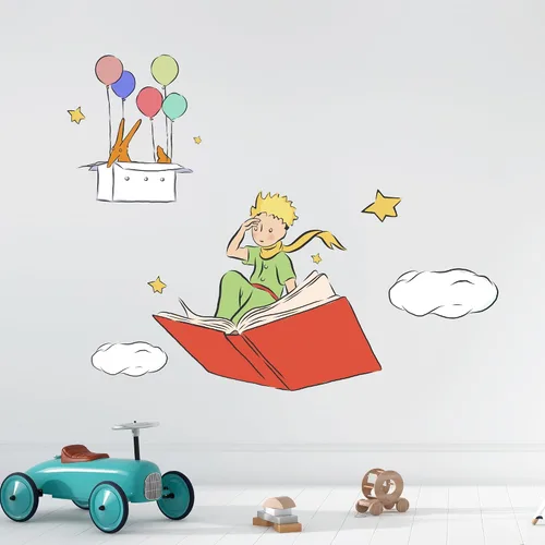 EGD The Little Prince Book Cloud - Decoración de pared | Serie X | Calcomanía de pared | Varios tamaños (20 x 16 pulgadas de alto)