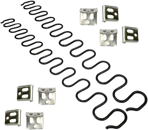 Vista 9 de Muelles de repuesto para sofá, 2 resortes de 22 pulgadas con 8 clips en S, kit de reparación de resortes de sofá de diámetro de alambre 4.0