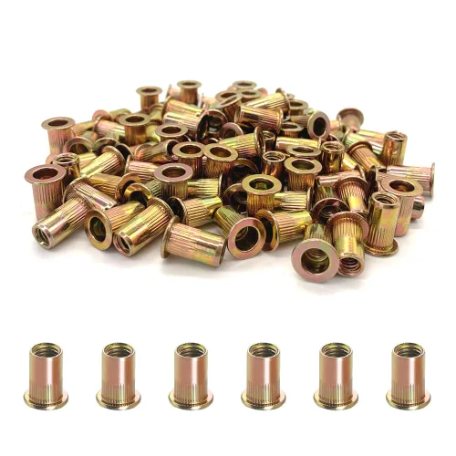 Vista 14 de Kit surtido de tuercas de remache de acero inoxidable de 50 piezas, tuercas de remache de acero inoxidable 1/4"-20