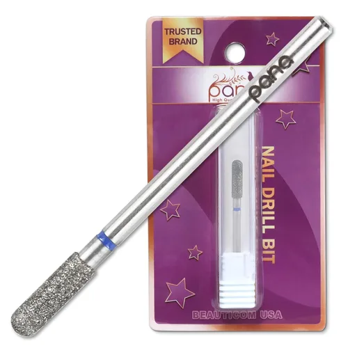 PANA Broca de diamante para uñas de 332 pulgadas (grano medio), brocas profesionales para uñas de gel acrílico, manicura seca, pedicura,