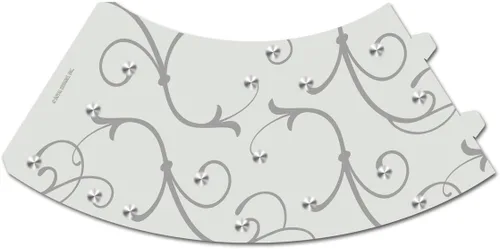 Vista 4 de Royal Designs - Pantalla de cristal de vino de papel vellum con cruz y paloma (TLS-1016-60)