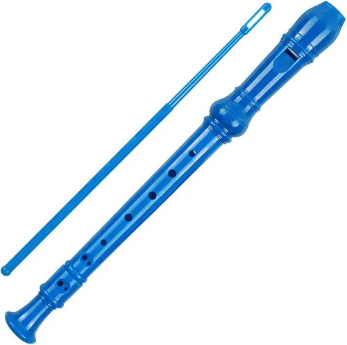 Vista 7 de Grabadora soprano Flauta descante 8 agujeros ABS clarinete estilo alemán flauta C clave con tabla de dedos instrucciones con barra de limpieza